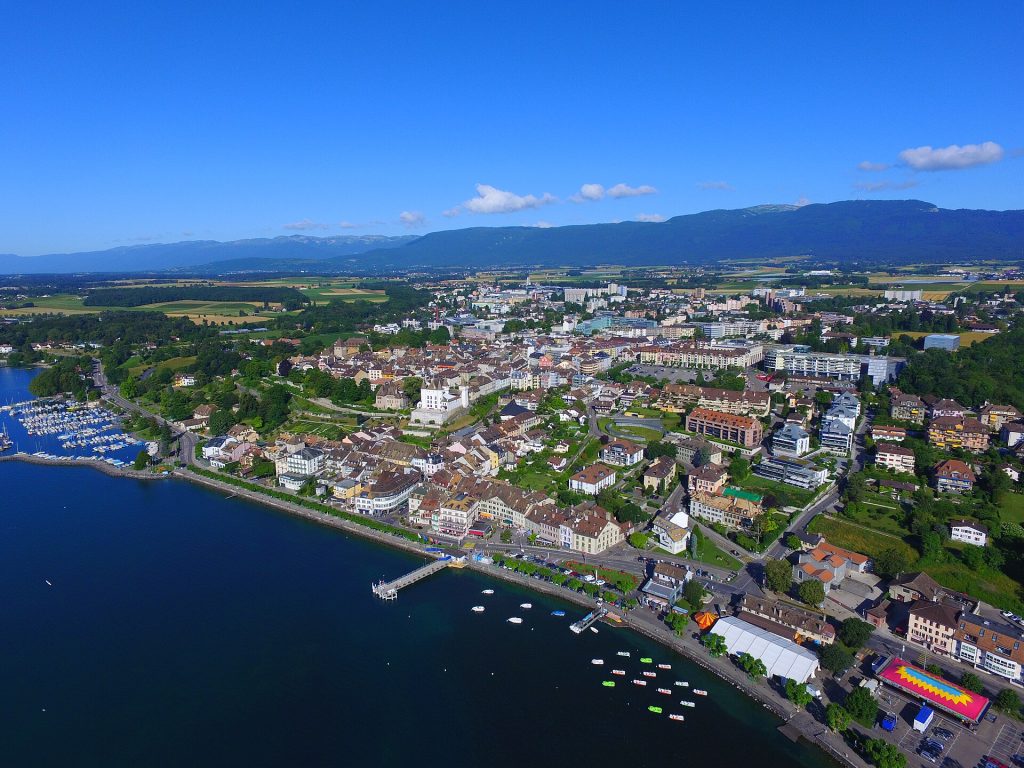 Vue aérienne de Nyon